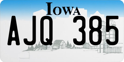 IA license plate AJQ385