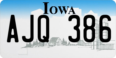 IA license plate AJQ386