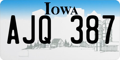 IA license plate AJQ387