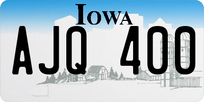 IA license plate AJQ400