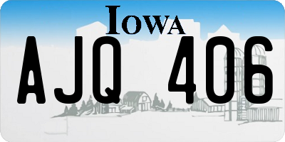 IA license plate AJQ406