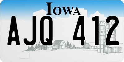 IA license plate AJQ412