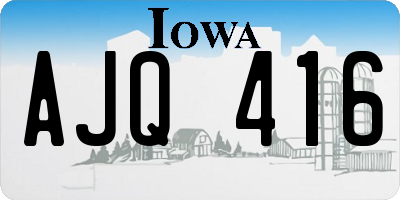 IA license plate AJQ416