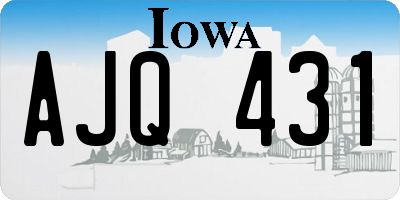 IA license plate AJQ431