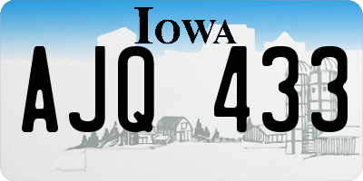 IA license plate AJQ433