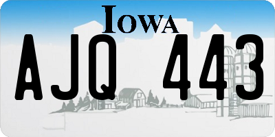 IA license plate AJQ443