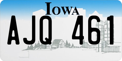 IA license plate AJQ461