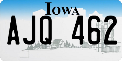 IA license plate AJQ462