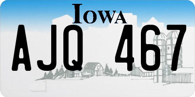 IA license plate AJQ467