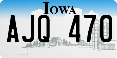 IA license plate AJQ470