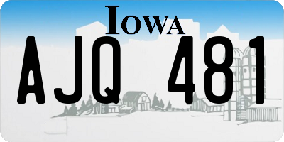 IA license plate AJQ481