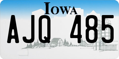 IA license plate AJQ485