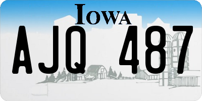 IA license plate AJQ487