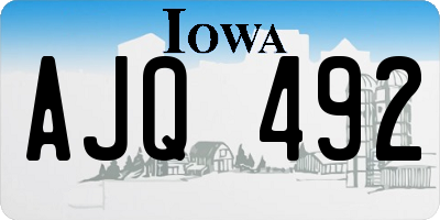 IA license plate AJQ492