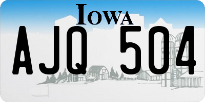 IA license plate AJQ504