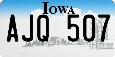 IA license plate AJQ507
