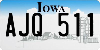 IA license plate AJQ511