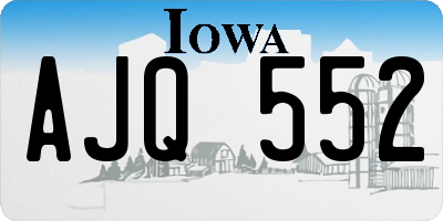 IA license plate AJQ552