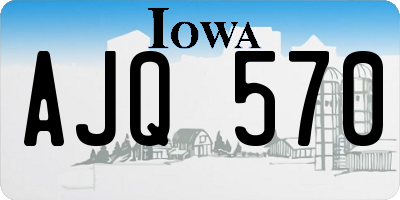 IA license plate AJQ570