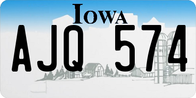IA license plate AJQ574