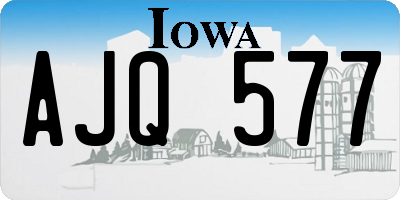 IA license plate AJQ577