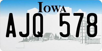 IA license plate AJQ578