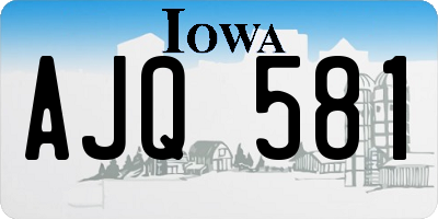 IA license plate AJQ581