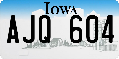 IA license plate AJQ604
