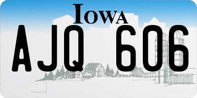 IA license plate AJQ606