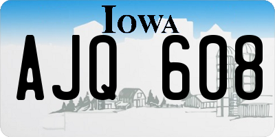 IA license plate AJQ608
