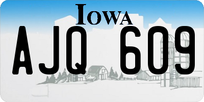 IA license plate AJQ609