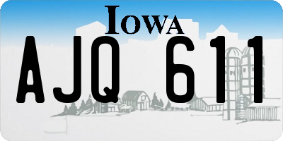 IA license plate AJQ611
