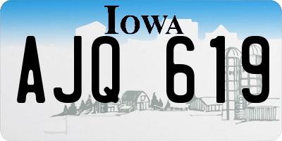 IA license plate AJQ619