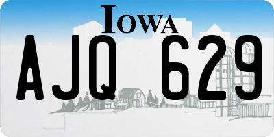IA license plate AJQ629