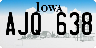IA license plate AJQ638