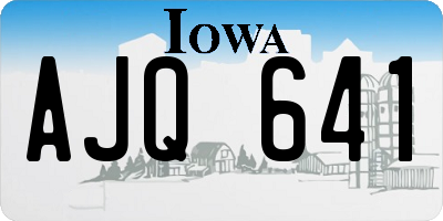 IA license plate AJQ641