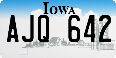IA license plate AJQ642