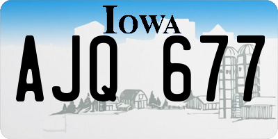 IA license plate AJQ677