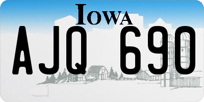IA license plate AJQ690