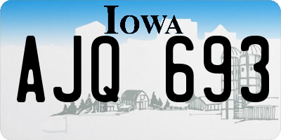 IA license plate AJQ693