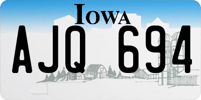 IA license plate AJQ694