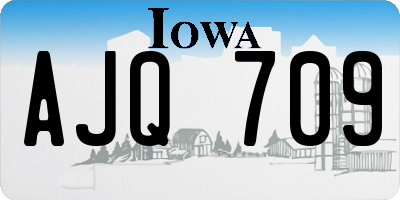 IA license plate AJQ709