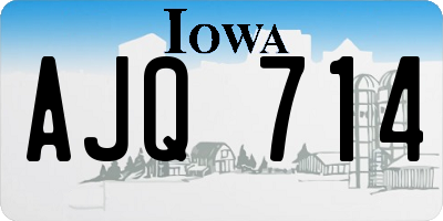 IA license plate AJQ714