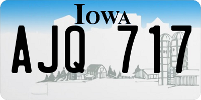 IA license plate AJQ717
