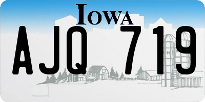 IA license plate AJQ719