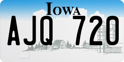 IA license plate AJQ720