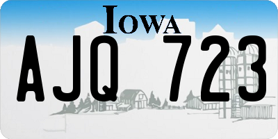 IA license plate AJQ723