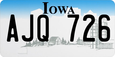 IA license plate AJQ726
