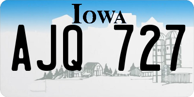 IA license plate AJQ727
