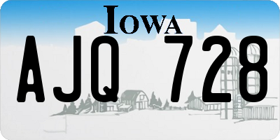 IA license plate AJQ728